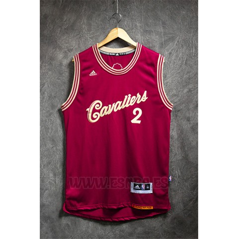 Camiseta Navidad 2015 Cleveland Cavaliers Kyrie Irving #2 Rojo